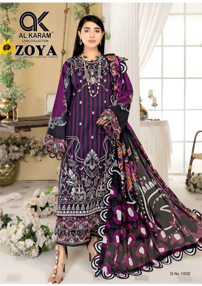 Zoya By Al Karam 1001-1006 Karachi Cotton Dress Material Catalog